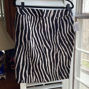 Cleo Zebra print pencil skirt